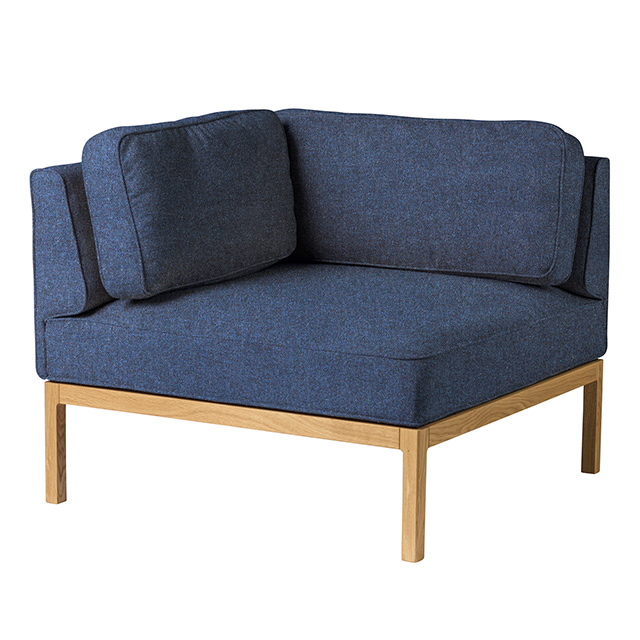 L37 Sofa Left Corner Modul 90 in Tower Blue von FDB Møbler
