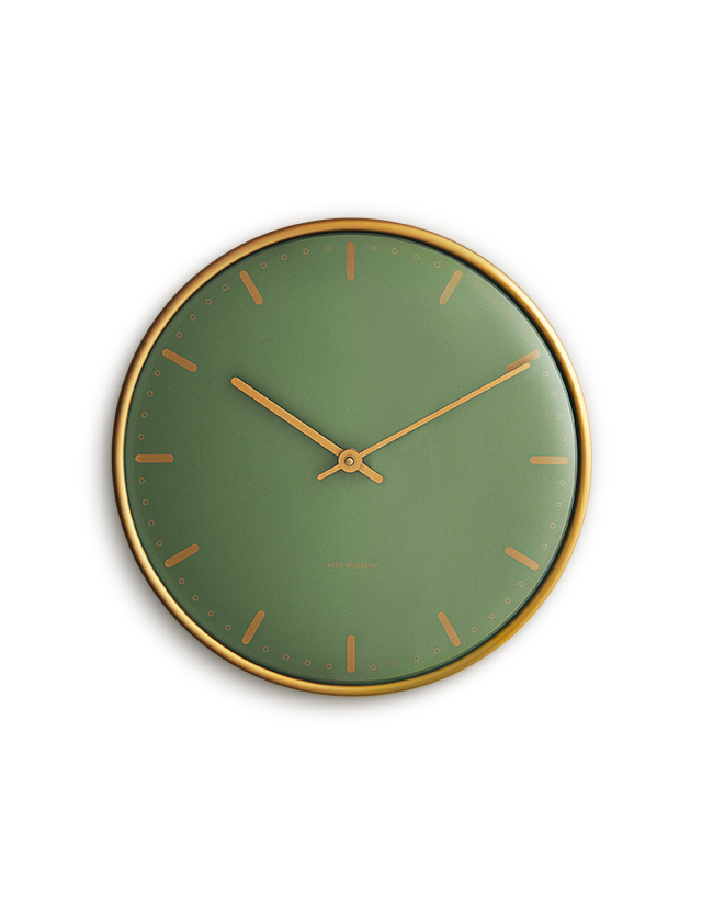 AJ City Hall Wanduhr in Grün, kleine Ausführung