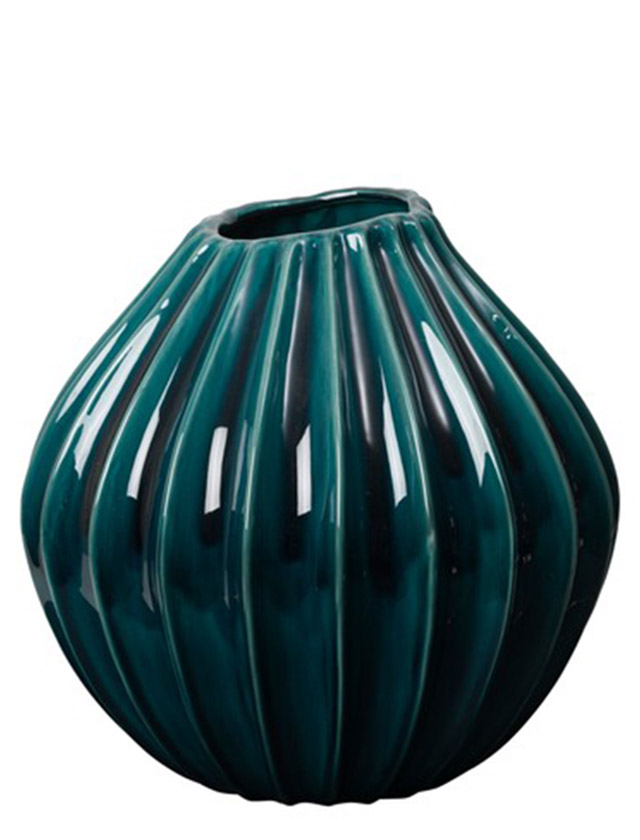 Broste Copenhagen Wide Vase Fawn – Boden-Keramikvase in der Größe XL