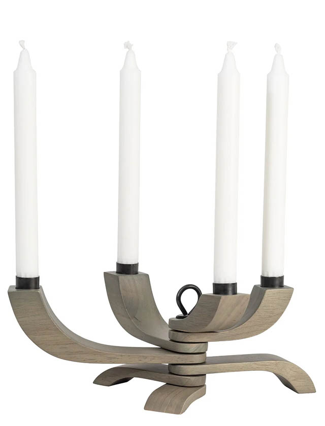Nordic Light Kerzenständer von Design House Stockholm, grau lasiert