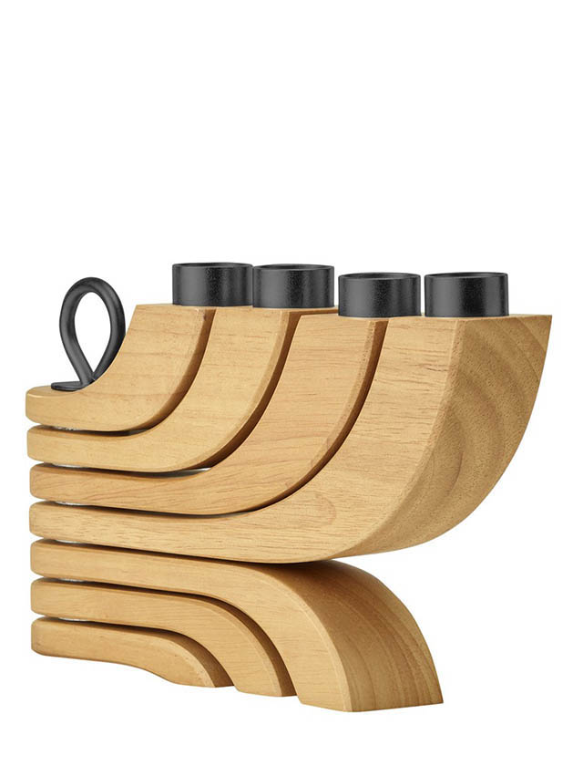 Design House Stockholm „Nordic Light“ Kerzenhalter, natur (zugeklappt)