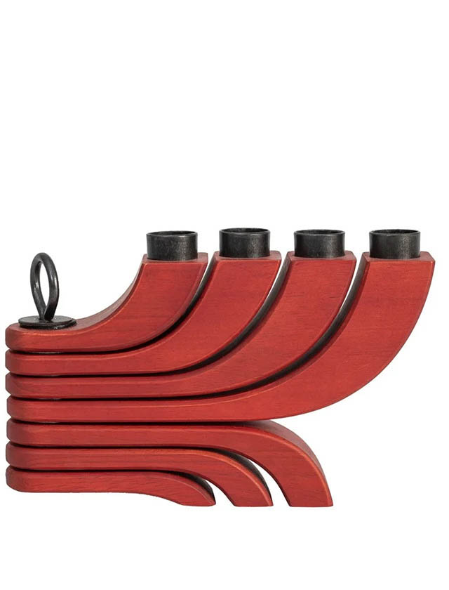 Design House Stockholm „Nordic Light“ Kerzenhalter, rot (zugeklappt)