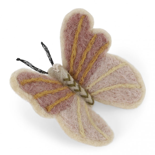 Schmetterling in Lavendel aus Wollfilz von Gry & Sif