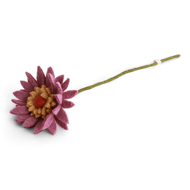 Gry & Sif Sommerblumen aus Wollfilz – Gerbera in Hellviolett