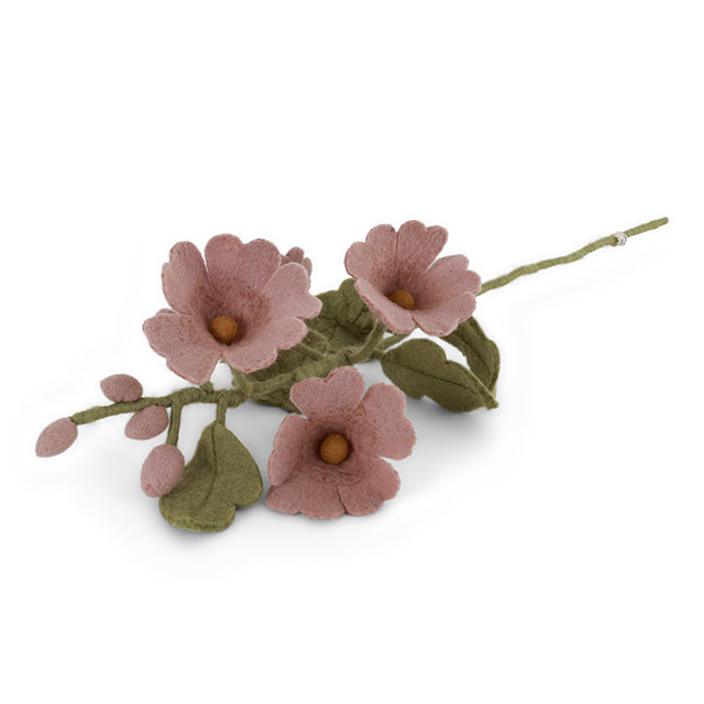 Gry & Sif Sommerblumen aus Wollfilz – Stockrose in der Farbe Hellrosa