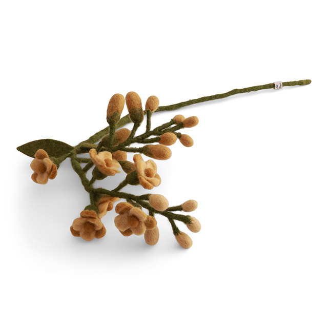 Gry & Sif Sommerblumen aus Wollfilz – Blauregen in der Farbe Hellgelb