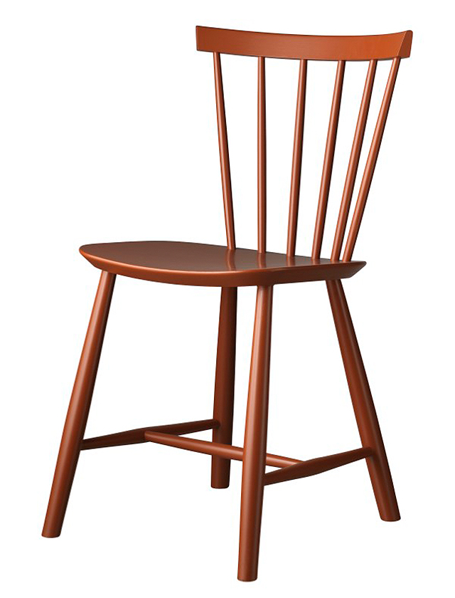 J46 Esszimmerstuhl in Burnt Red von FDB Møbler - Design Poul M. Volther