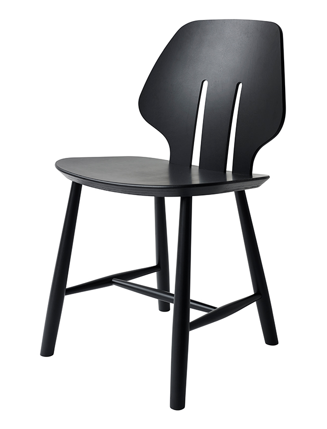 J67 Stuhl von FDB Møbler - Design Ejvind A. Johansson - Eichenholz schwarz lackiert