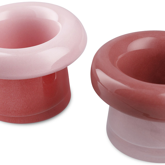 Holmegaard Soma Teelichthalter Rose/Terrakotta – mundgeblasenes Glas