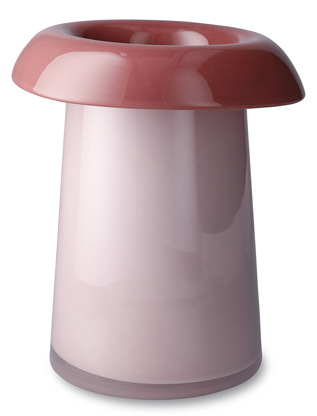 Holmegaard Soma Vasen Rose/Terrakotta – mundgeblasenes Glas