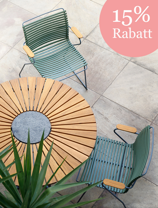Sichern Sie sich jetzt mindestens 15 % Rabatt auf Ihre Gartenmöbel-Bestellung von HOUE!