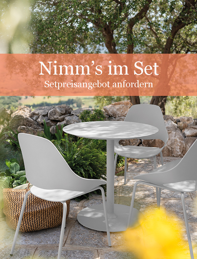 HOUE Gartenmöbel – Setpreisanfrage - Pico Gartentisch und Falk Gartenstühle