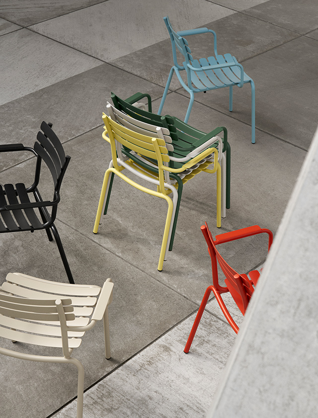 HOUE ALUA Gartenstuhl aus Aluminium in großer Farbauswahl, robust und ideal für Balkon, Terrasse und Außenbereich