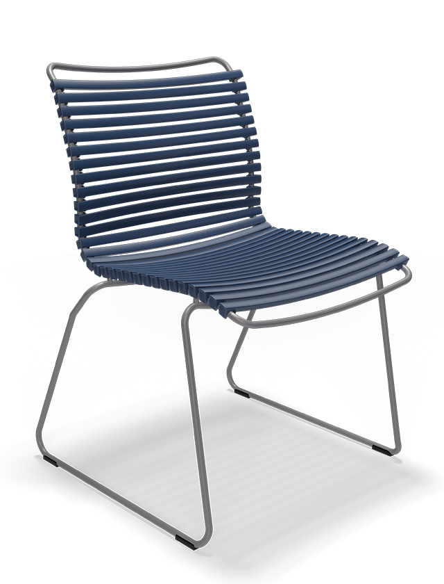 Click Dining Chair ohne Armlehnen in Dark Blue 91 - Gartenstuhl von HOUE