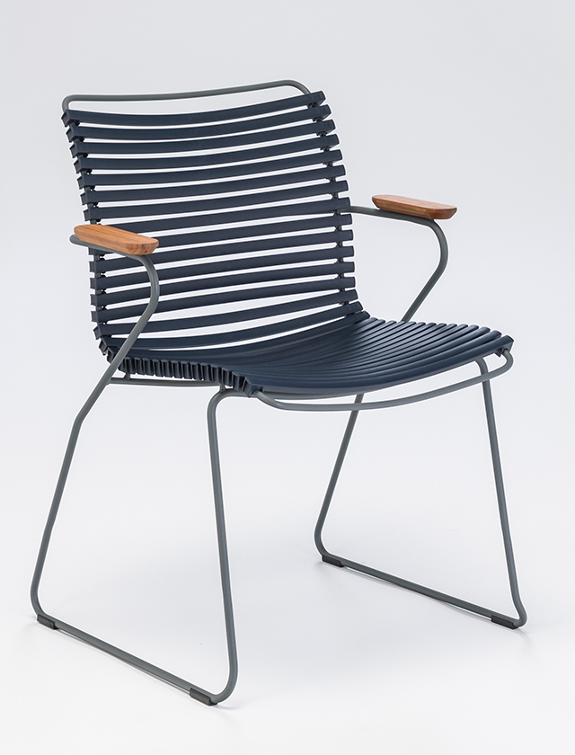 Click Dining Chair in Dark Blue 91 - Design Gartenstuhl von HOUE