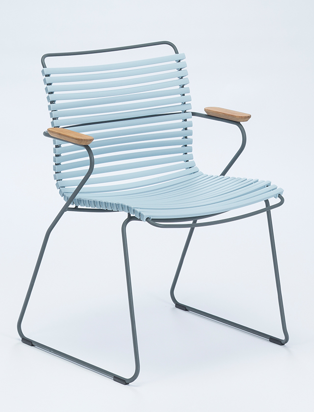 Click Dining Chair in Dusty Light Blue 80 - Design Gartenstuhl von HOUE