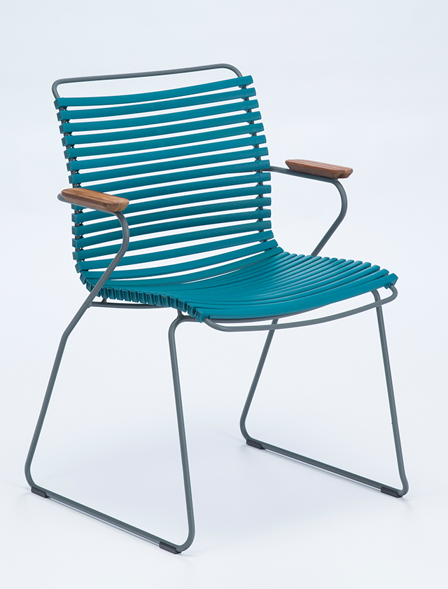 Click Dining Chair in Petrol 77 - Design Gartenstuhl von HOUE