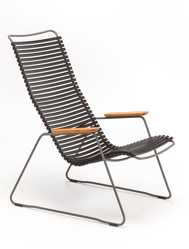 Click Loungesessel von HOUE in Black 20 - Outdoor Lounge Chair in Schwarz