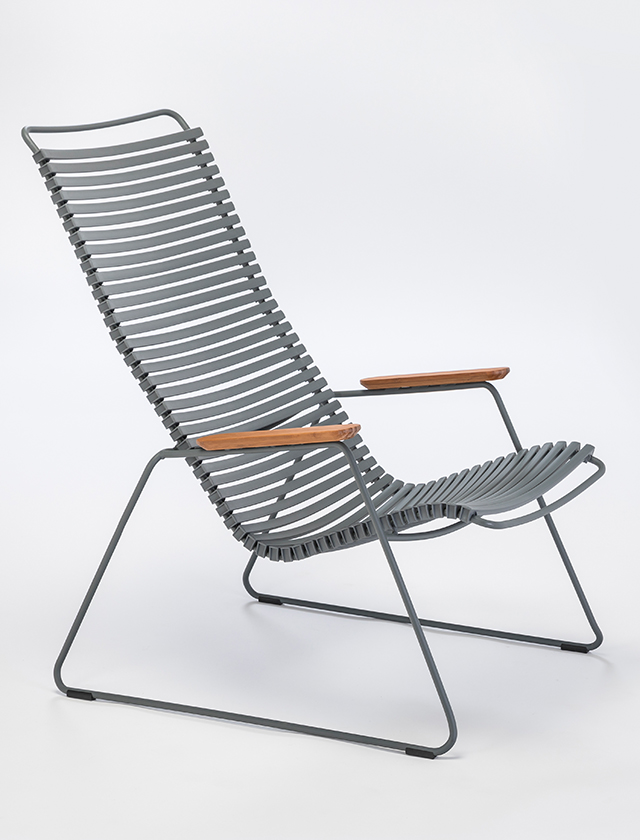 Click Loungesessel von HOUE in Dark Grey 70 - Outdoor Lounge Chair in Dunkelgrau