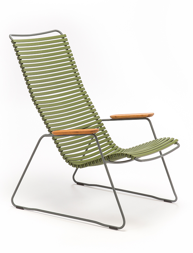 Click Loungesessel von HOUE in Olive Green 71 - Outdoor Lounge Chair in Olivgrün
