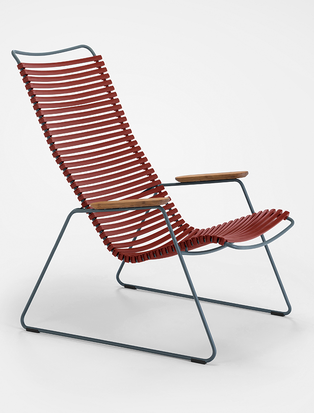 Click Loungesessel von HOUE in Paprika 19 - Outdoor Lounge Chair in Rot