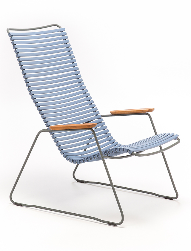 Click Loungesessel von HOUE in Pigeon Blue 82 - Outdoor Lounge Chair in Taubenblau