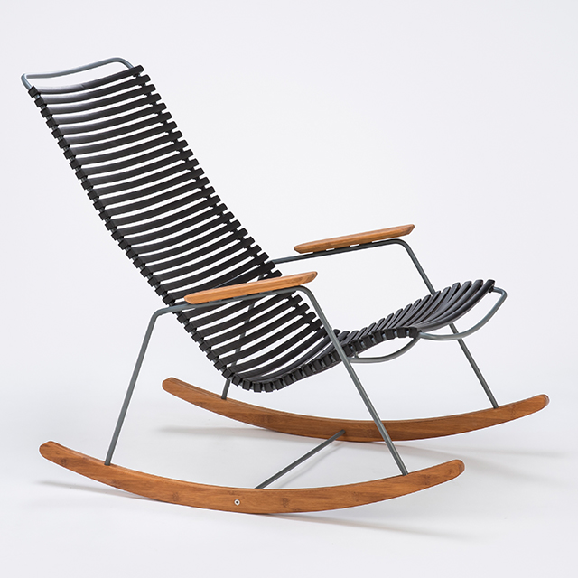 Click Rocking Chair in Black - Outdoor Schaukelstuhl von HOUE