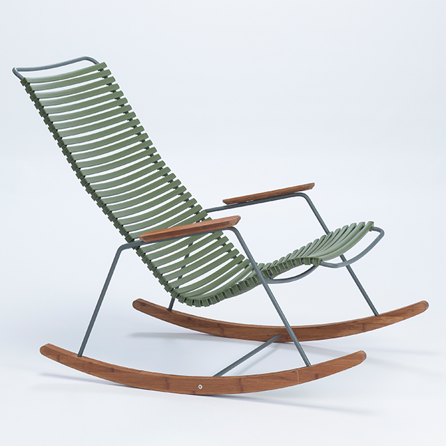 Click Rocking Chair in Olive Green - Outdoor Schaukelstuhl von HOUE
