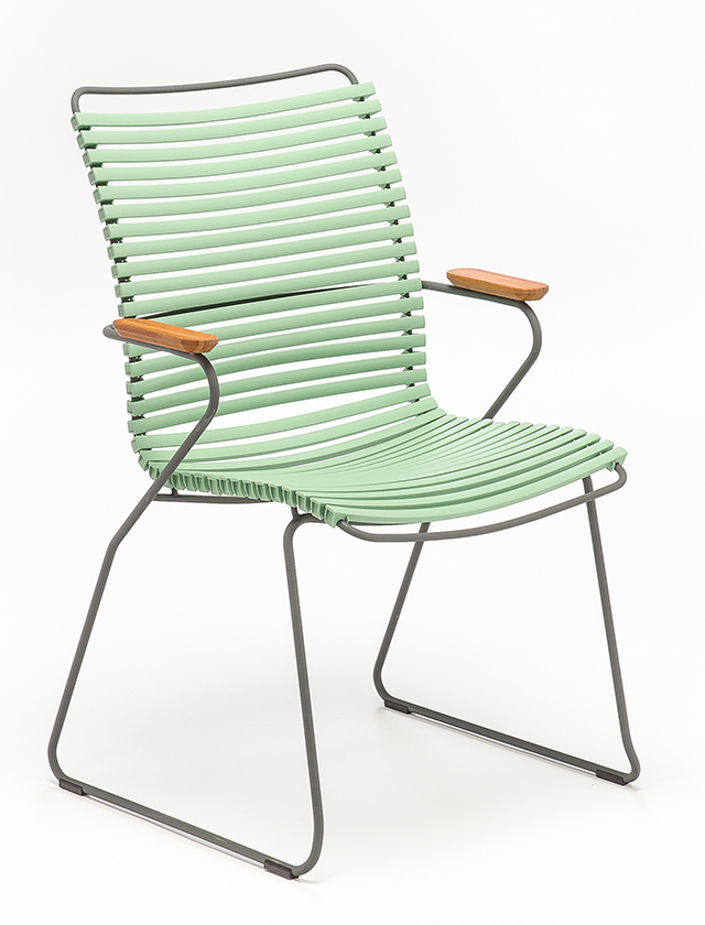Click Dining Chair Tall Back in Dusty Green 76 - Design Gartenstuhl von HOUE
