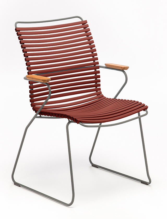 Click Dining Chair Tall Back in Paprika 19 - Design Gartenstuhl von HOUE