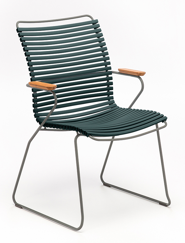 Click Dining Chair Tall Back in Pine Green 11 - Design Gartenstuhl von HOUE