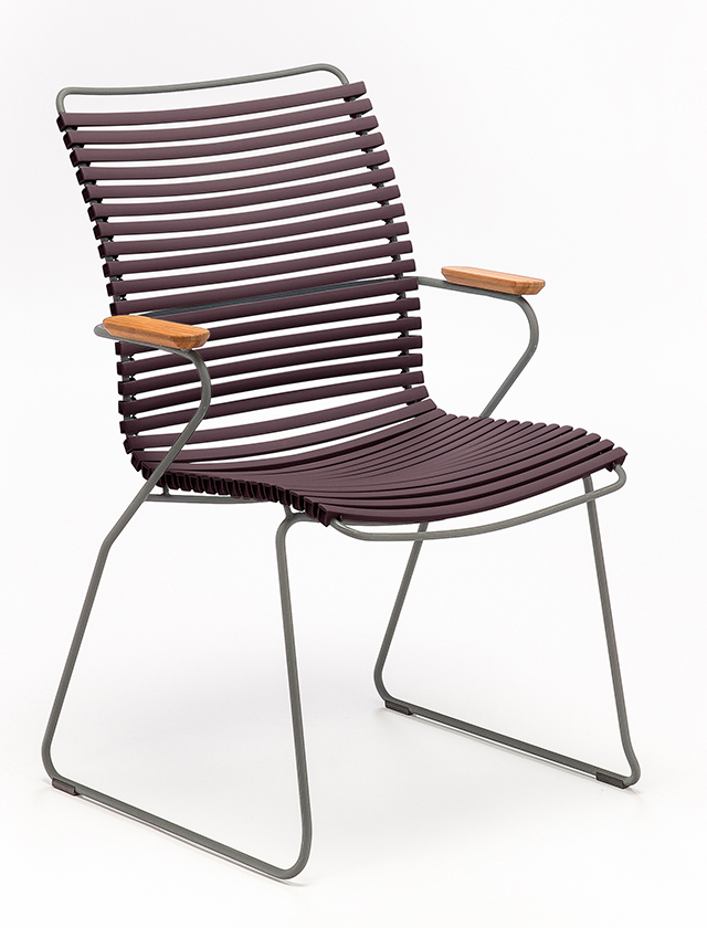 Click Dining Chair Tall Back in Plum 29 - Design Gartenstuhl von HOUE