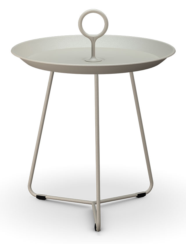 Eyelet Tray Tisch - Tragbarer Beistelltisch - in Ø45 cm und in der Farbe Beige von HOUE