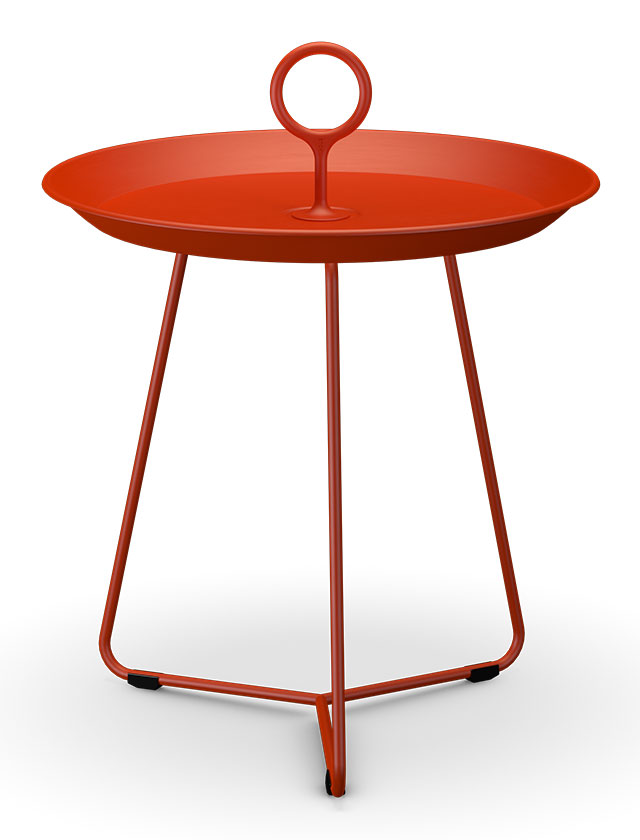 Eyelet Tray Tisch - Tragbarer Beistelltisch - in Ø45 cm und in der Farbe Cayenne von HOUE