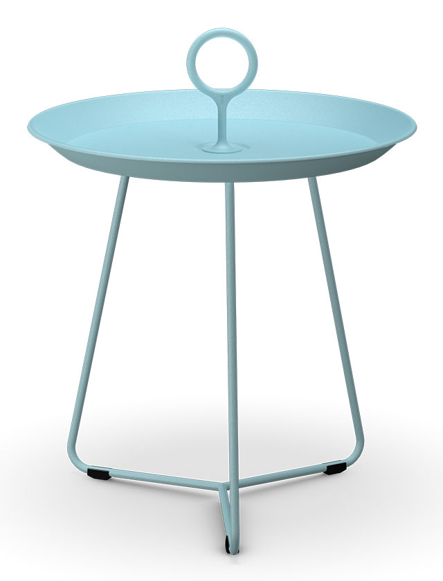 Eyelet Tray Tisch - Tragbarer Beistelltisch - in Ø45 cm und in der Farbe Ice Blue von HOUE