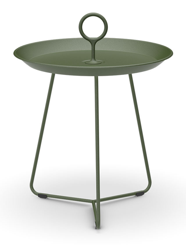 Eyelet Tray Tisch - Tragbarer Beistelltisch - in Ø45 cm und in der Farbe Olive Green von HOUE