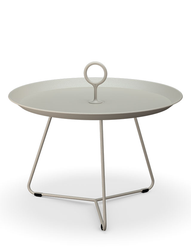 Eyelet Tray Tisch - Tragbarer Beistelltisch - in Ø60 cm und in der Farbe Beige von HOUE