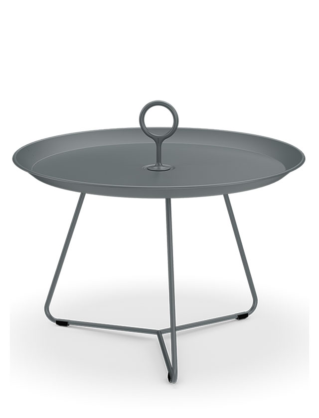 Eyelet Tray Tisch - Tragbarer Beistelltisch - in Ø60 cm und in der Farbe Dark Grey von HOUE