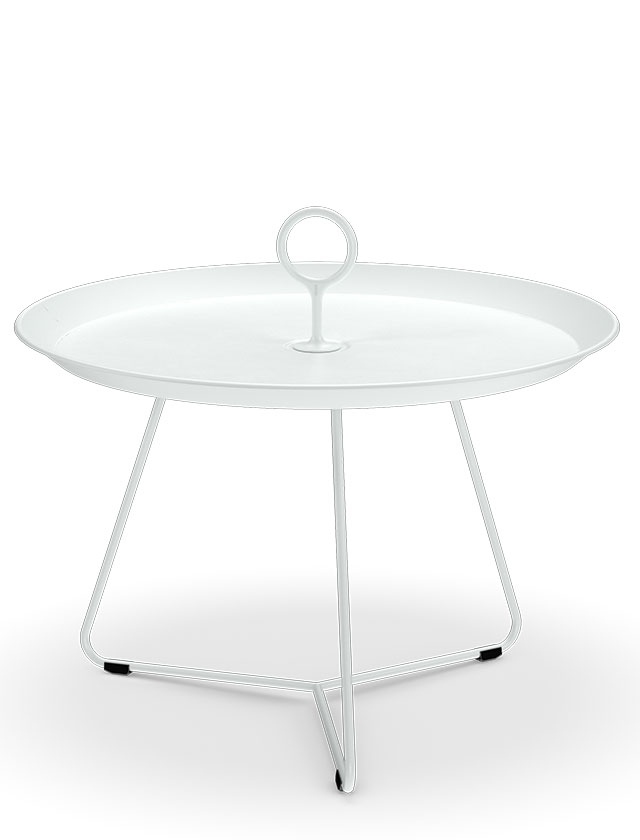 Eyelet Tray Tisch - Tragbarer Beistelltisch - in Ø60 cm und in der Farbe Muted White von HOUE