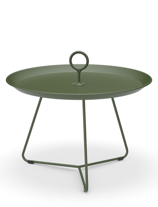 Eyelet Tray Tisch - Tragbarer Beistelltisch - in Ø60 cm und in der Farbe Olive Green von HOUE