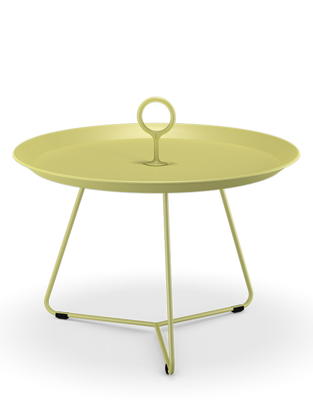 Eyelet Tray Tisch - Tragbarer Beistelltisch - in Ø60 cm und in der Farbe Lemon Zest von HOUE