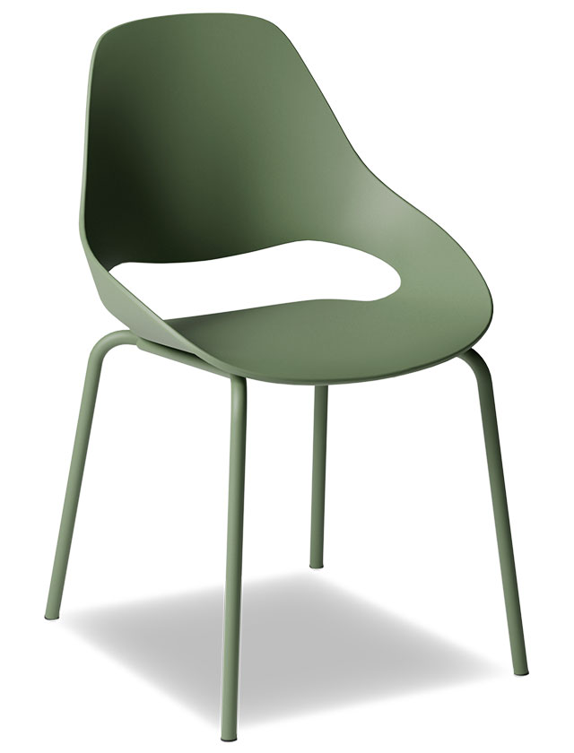 FALK OUTDOOR Stuhl von HOUE - Gefertigt aus recyceltem Haushaltsplastik - in Olive Green