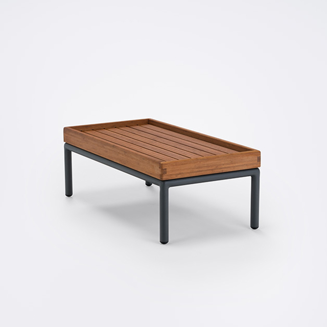 HOUE Level Lounge Side Table - Beistelltisch mit Tischplatte aus Bambuslamellen