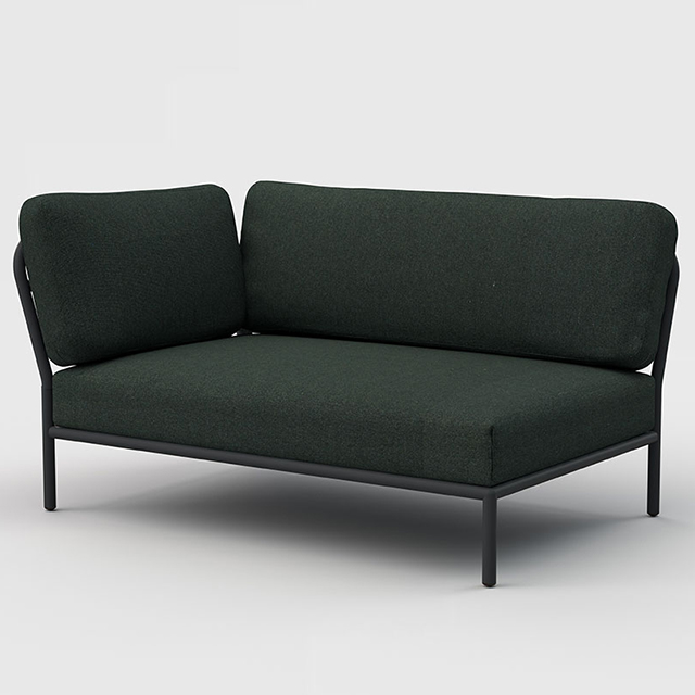 LEVEL Outdoor Lounge Sofa - Linke Seite in der Farbe ALPINE GREEN - Sunbrella Heritage
