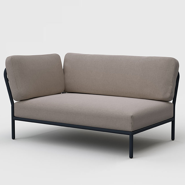 LEVEL Outdoor Lounge Sofa - Linke Seite in der Farbe ASH - Sunbrella Heritage