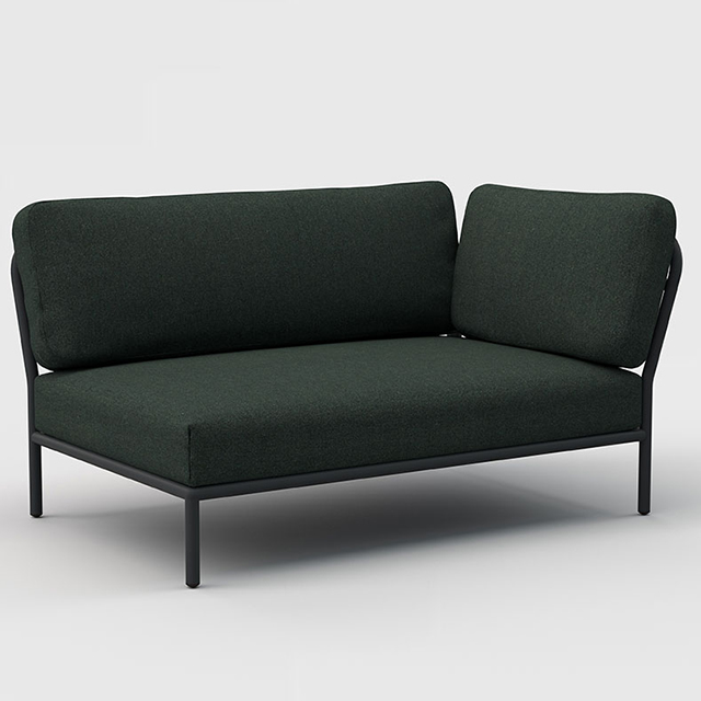 LEVEL Outdoor Lounge Sofa - Rechte Seite in der Farbe ALPINE GREEN - Sunbrella Heritage
