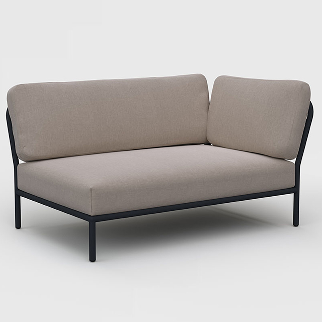 LEVEL Outdoor Lounge Sofa - Rechte Seite in der Farbe ASH - Sunbrella Heritage