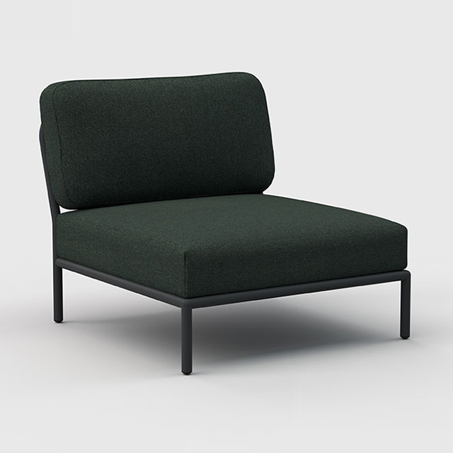 LEVEL Outdoor Lounge Sofa - Single Modul in der Farbe ALPINE GREEN - Sunbrella Heritage
