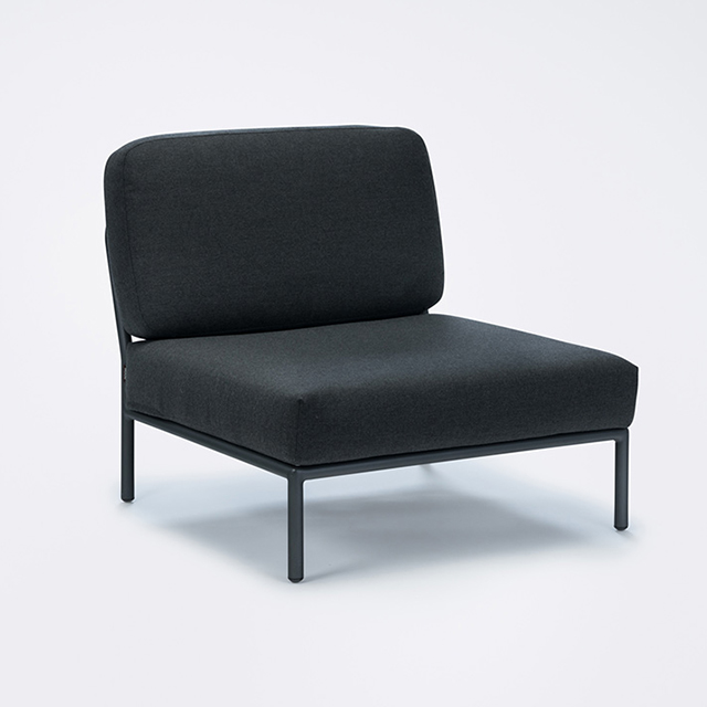 LEVEL Outdoor Lounge Sofa - Single Modul in der Farbe Sooty Grey