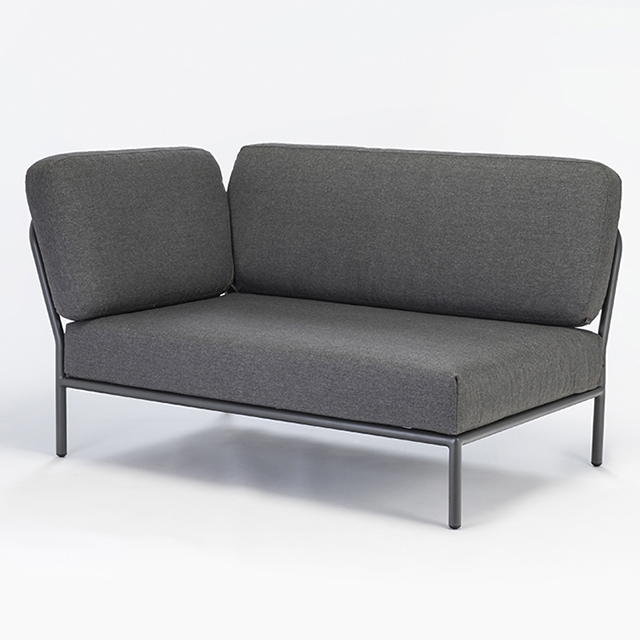 LEVEL Outdoor Lounge Sofa - Linke Seite in der Farbe Dark Grey